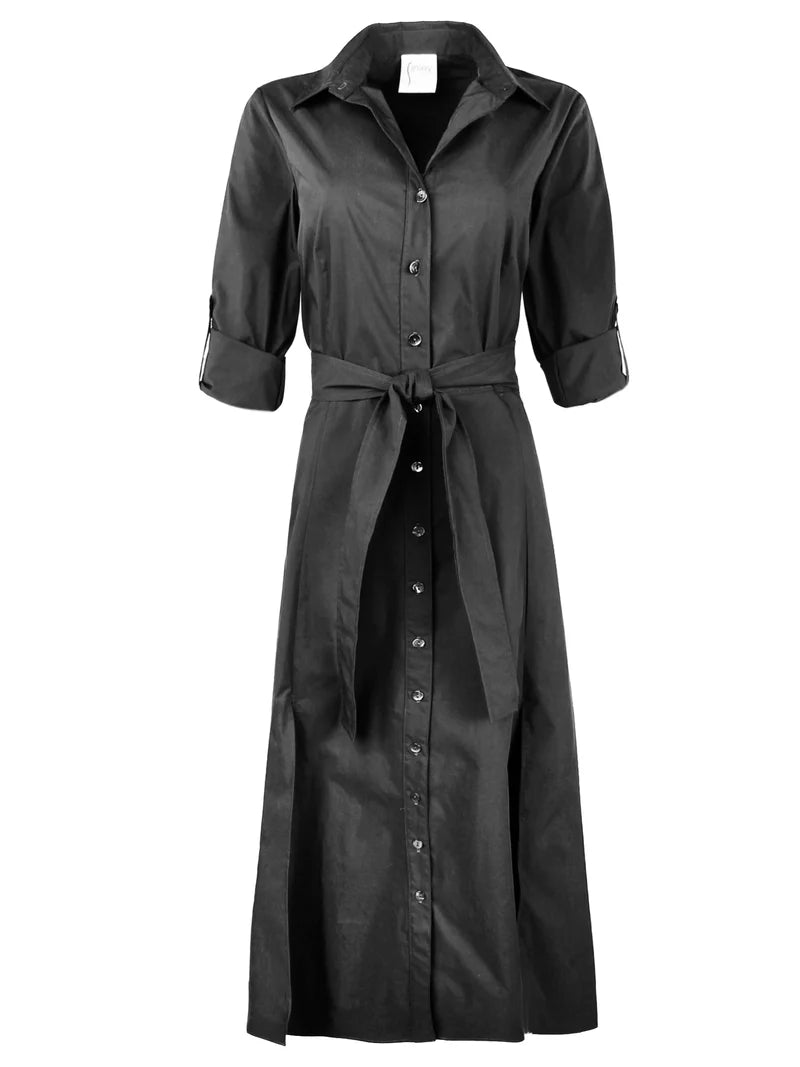 LONG LANIE DRESS IN WEATHERCLOTH