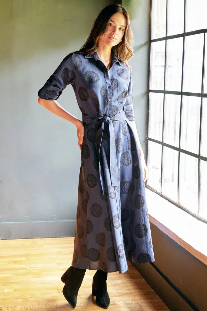 LAINE MEDALLION JACQUARD DRESS