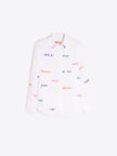 MAFALDA WHITE SHIRT WITH EMBROIDERED WORDS