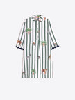 TYANNA SHORT GREEN STRIPED SAFARI DRESS