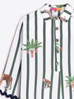 TYANNA SHORT GREEN STRIPED SAFARI DRESS