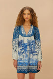 PALM TREE BEACH MINI DRESS