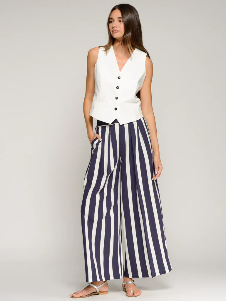 STRIPE WIDE LEG PANT