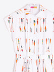 JARETAS PLEATED SHIRT DRESS IN OARS