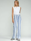 TEODORA AZUL STRIPED TROUSERS WITH BUTTONS