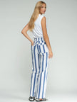 TEODORA AZUL STRIPED TROUSERS WITH BUTTONS