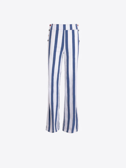 TEODORA AZUL STRIPED TROUSERS WITH BUTTONS