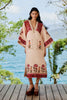NATURE EMBROIDERED TUNIC MAXI DRESS
