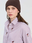BICOLOR STRIPED SHIRT SKI EMBROIDERY
