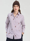 BICOLOR STRIPED SHIRT SKI EMBROIDERY