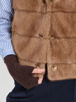 CAMEL FUR VEST