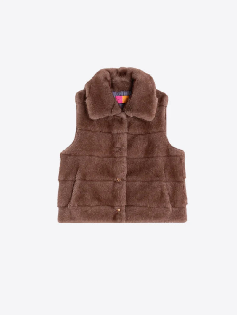 CAMEL FUR VEST