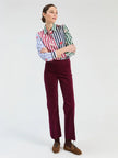 TEA BUTTON DOWN TOP STRIPES AND FLORAL