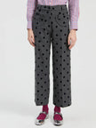 ARI PANT FLOCKED POLKA DOTS