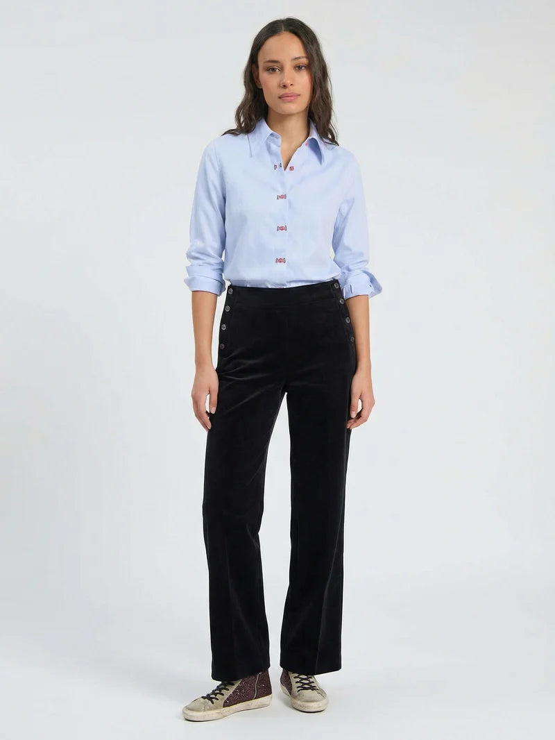 TEODORA BLACK VELVET PANT