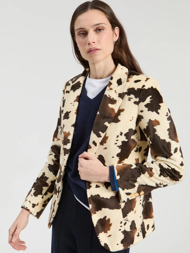 HILLARY COW PRINT JACKET