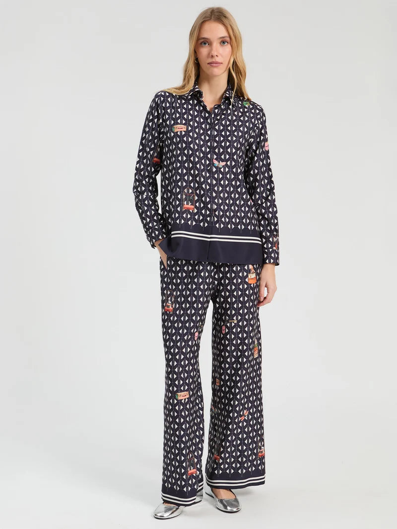 NOVA PRINTED WIDE LEG PANT