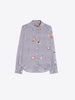 GABY BUTTON DOWN HOTEL STRIPES TOP