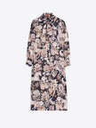 BLACK AND BEIGE HORE MIDI DRESS