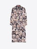 BLACK AND BEIGE HORE MIDI DRESS