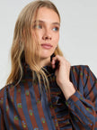 VOLANTES STRIPE RUFFLE BLOUSE