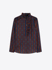 VOLANTES STRIPE RUFFLE BLOUSE