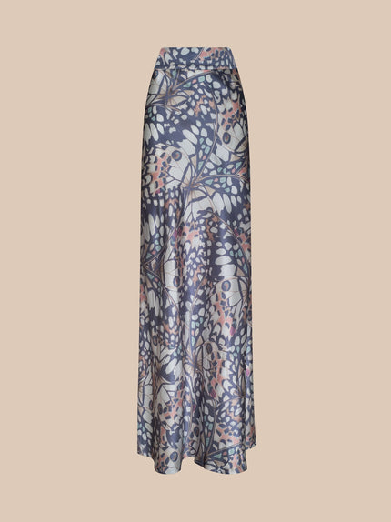 RYKER SILK MAXI SKIRT IN BUTTERFLY WING