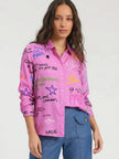 TEA FARRIS WHEEL PINK BUTTON DOWN