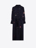 NAVY EMBROIDERED CUPID MIDI DRESS