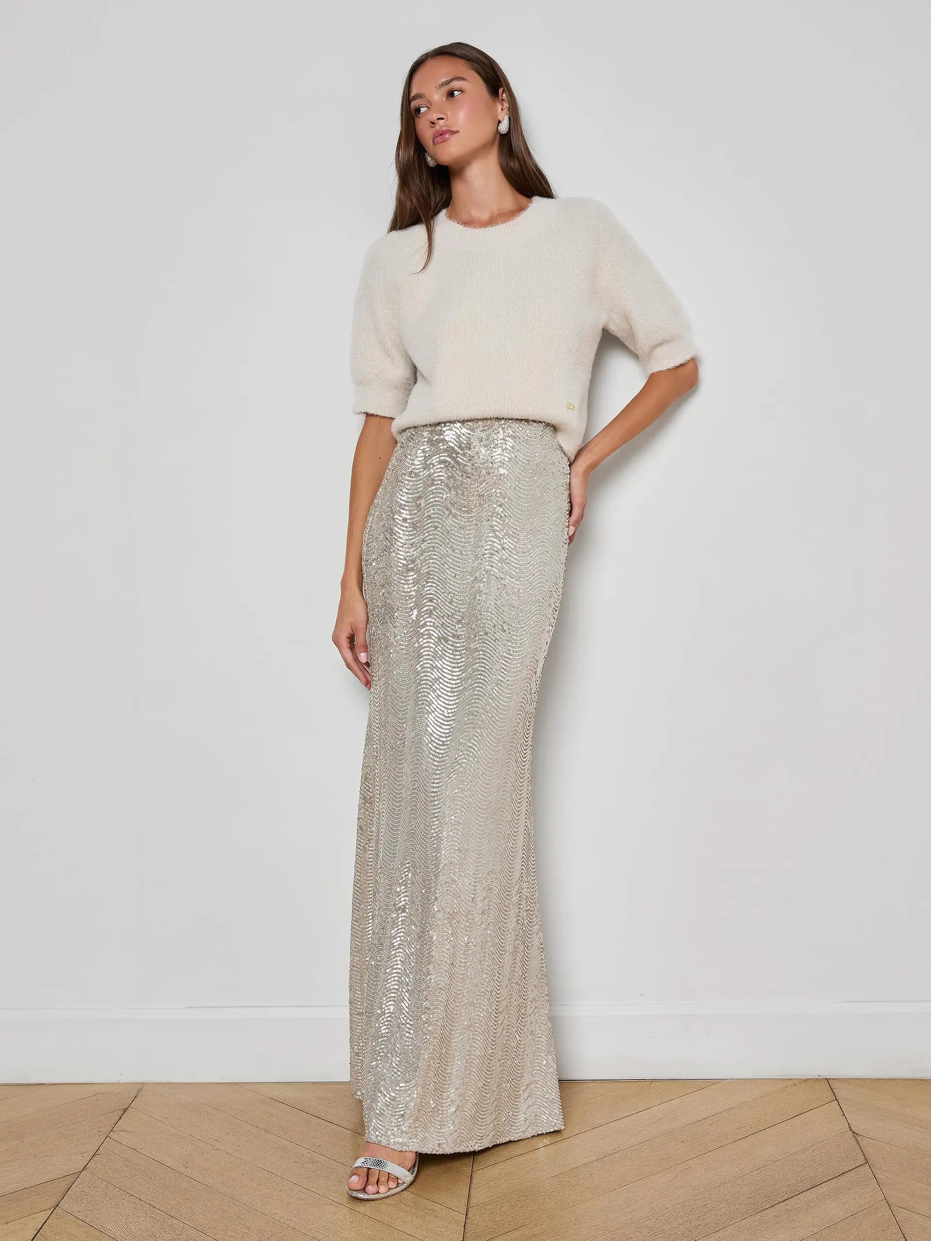 ZETA SEQUIN MAXI SKIRT