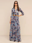 PATRICIA MAXI SKIRT IN MIDNIGHT MULTI BESARABIAN PAISLEY