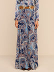 PATRICIA MAXI SKIRT IN MIDNIGHT MULTI BESARABIAN PAISLEY