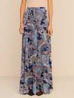 PATRICIA MAXI SKIRT IN MIDNIGHT MULTI BESARABIAN PAISLEY