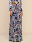 PATRICIA MAXI SKIRT IN MIDNIGHT MULTI BESARABIAN PAISLEY