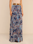 PATRICIA MAXI SKIRT IN MIDNIGHT MULTI BESARABIAN PAISLEY