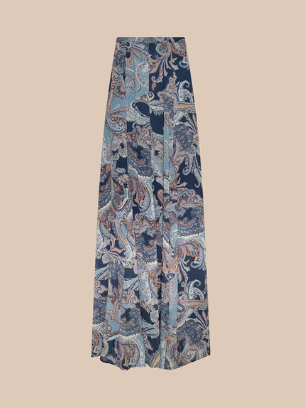 PATRICIA MAXI SKIRT IN MIDNIGHT MULTI BESARABIAN PAISLEY