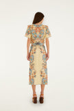 BUTTER YELLOW BOHO BEAUTY MIDI SKIRT