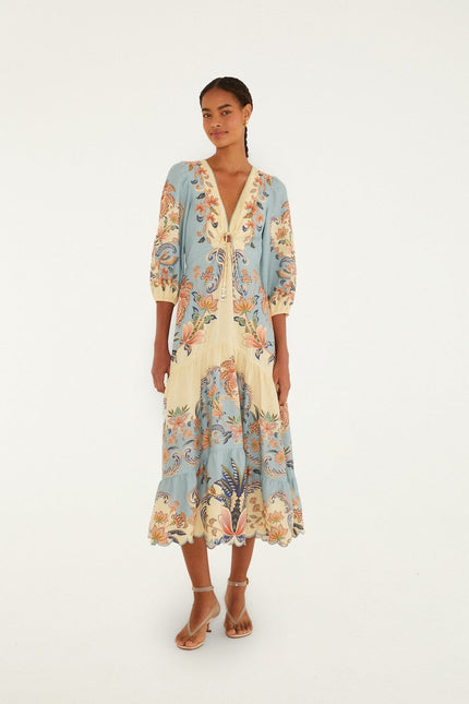 BUTTER YELLOW BOHO BEAUTY MAXI DRESS