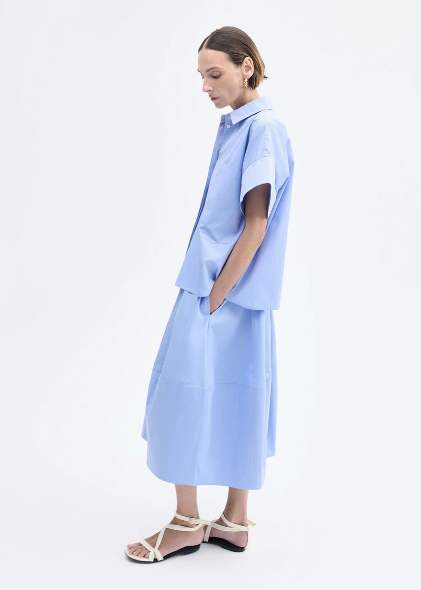 FULL SKIRT IN COTTON POPLIN