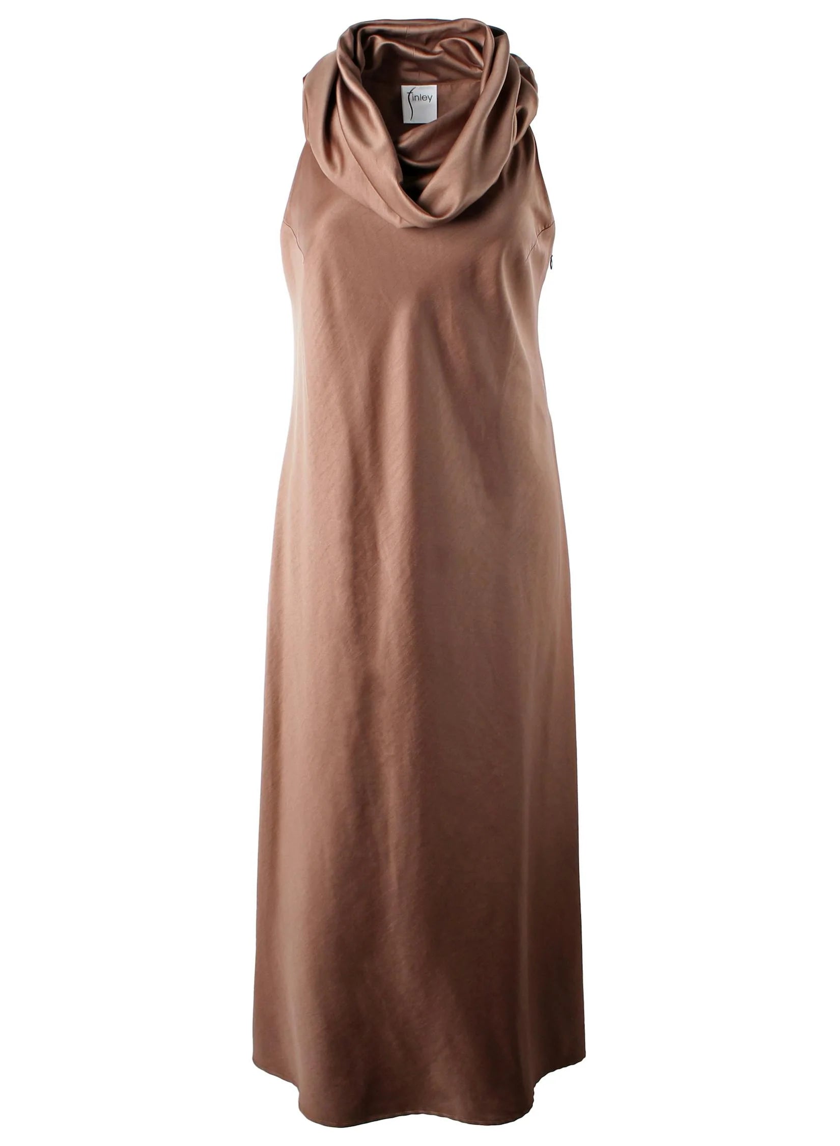 LONG COWL NECK DRESS