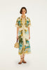 OFF WHITE ROYAL SEA COLLARED MIDI DRESS