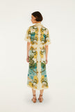 OFF WHITE ROYAL SEA COLLARED MIDI DRESS