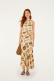 SAND MARINE SHELLS ONE SHOULDER MAXI DRESS