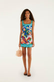 MULTICOLOR GARDEN OF LIFE SCARF MINI DRESS