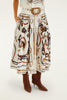 OFF WHITE EQUESTRIAN SCARF BELTED MIDI SKIRT