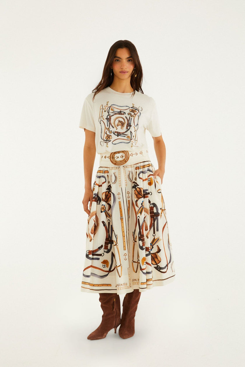 OFF WHITE EQUESTRIAN SHORT SLEEVE TSHIRT