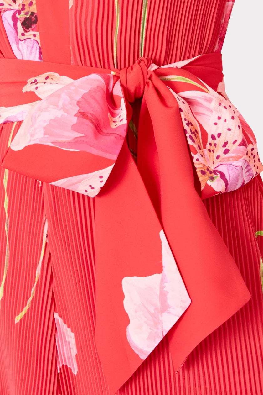LIV FLORAL PLEATED MINI DRESS