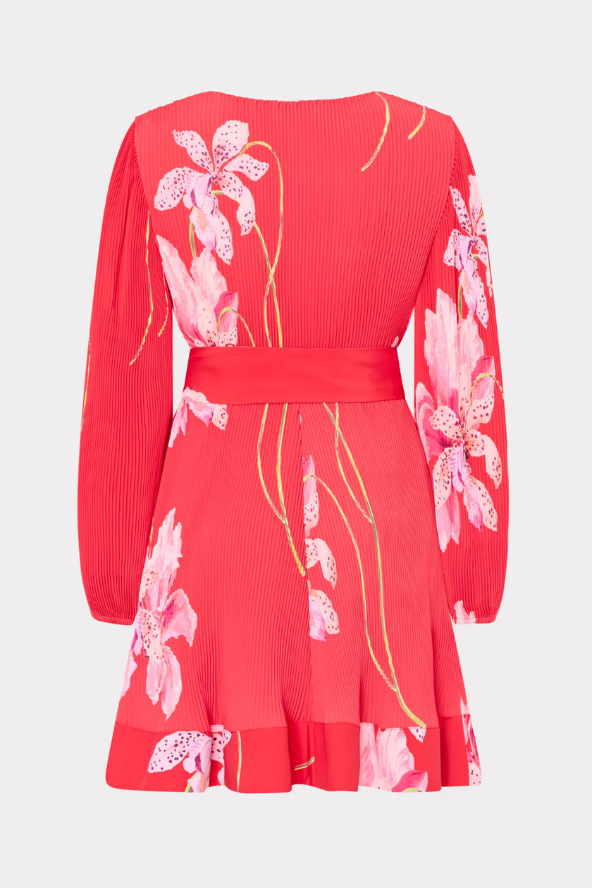 LIV FLORAL PLEATED MINI DRESS