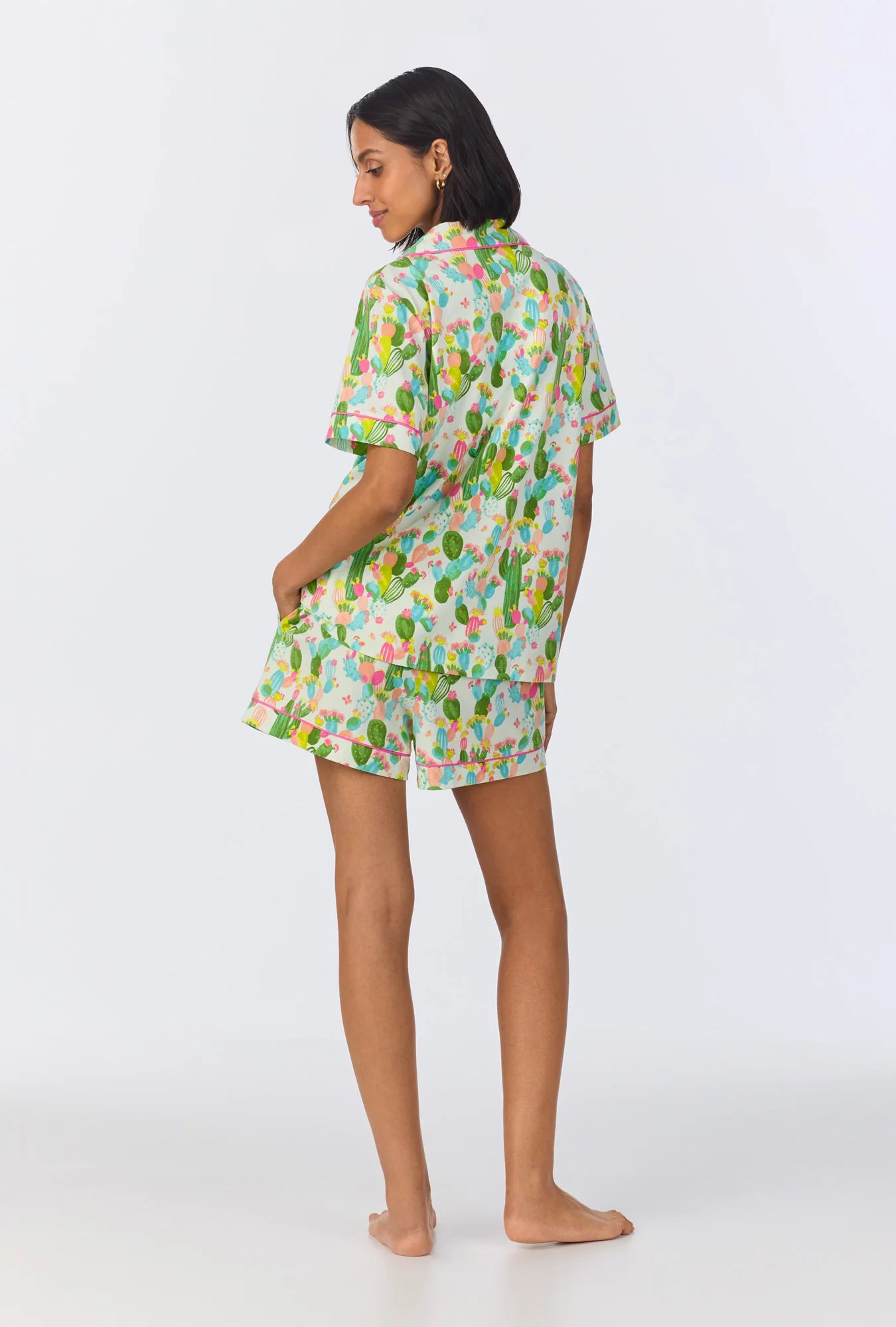 SHORT SLEEVE CLASSIC SHORTY STRETCH JERSEY PJ SET
