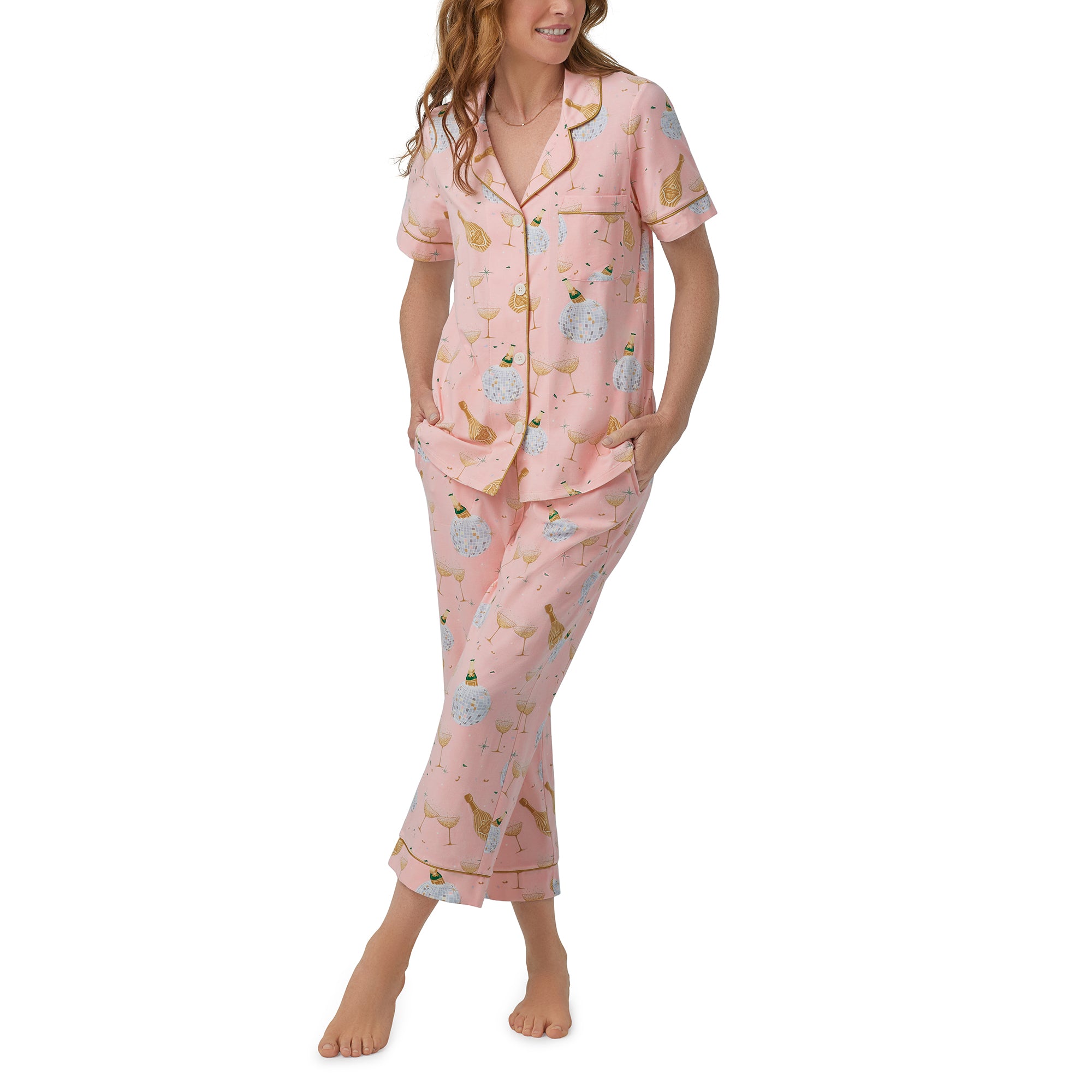 SHORT SLEEVE CROPPED PJ SET